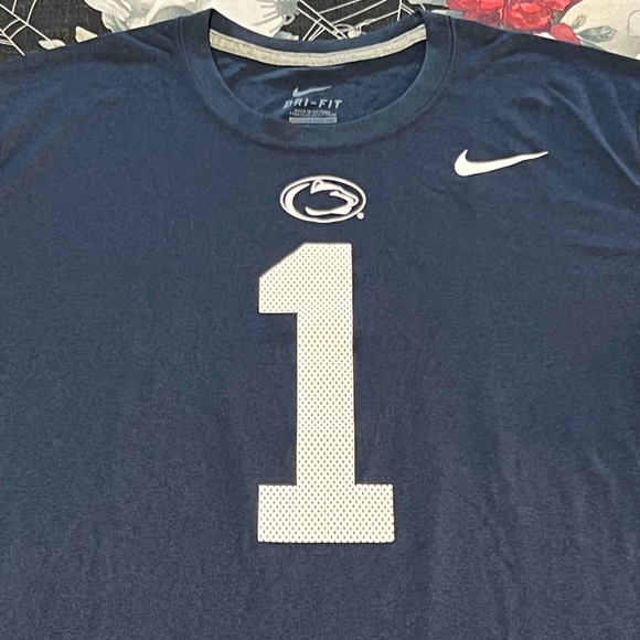 NWT 2014 NIKE DRI-FIT PSU PENN STATE NITTANY LIONS PLAYERS LEGEND LOGO L RARE - Picture 3 of 9